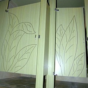 Engraved - Custom Toilet Partition